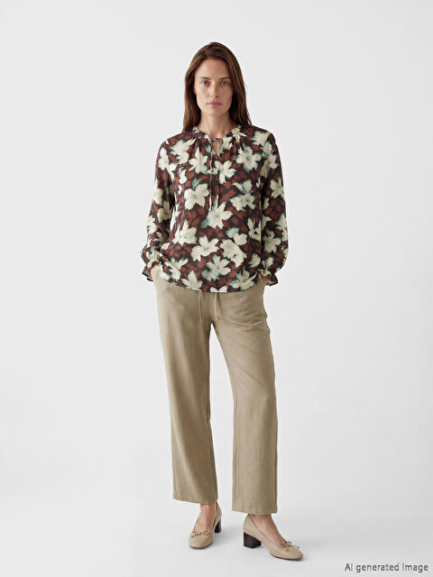 LCW Grace Beli Lastikli Kadın Pantolon