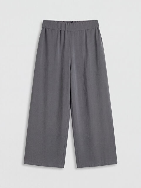 LCW Grace Beli Lastikli Dokulu Saten Kadın Pantolon - S6JC55Z8-HEF