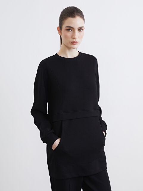 LCW Modest Soft Touch Kadın Sweatshirt Tunik	 - S6JD05Z8-CVL