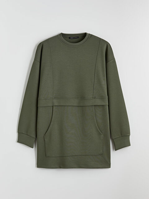 LCW Modest Soft Touch Kadın Sweatshirt Tunik	 - S6JD05Z8-HAU