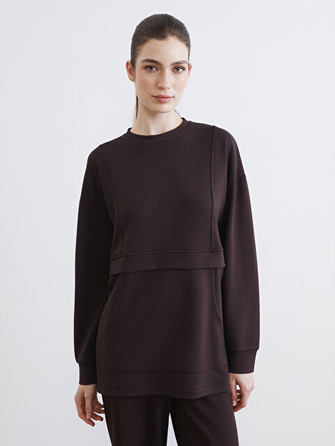 LCW Modest Soft Touch Kadın Sweatshirt Tunik	 - S6JD05Z8-HMK