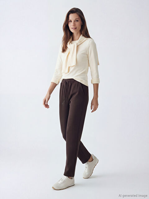 LCW Modest Beli Lastikli Kadın Eşofman Altı - S6JD07Z8-HMK