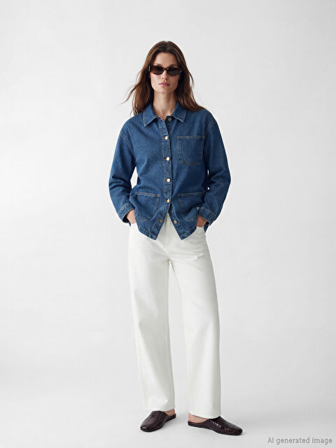 LCW Modest Woman INDIGO Denim Jacket