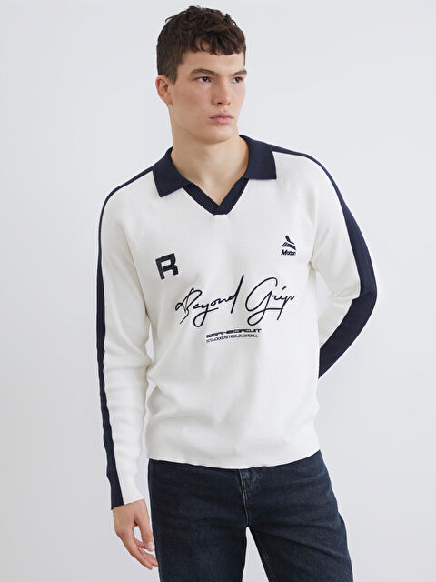 XSIDE Поло Яка Мъжки Трикотажен Пуловер - S6JE59Z8-FDU