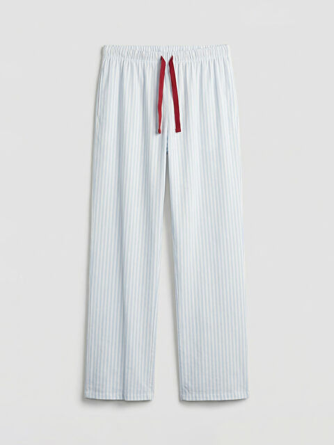 LCW Young Beli Lastikli Çizgili Kadın Pijama Altı - S6JE72Z8-LQK