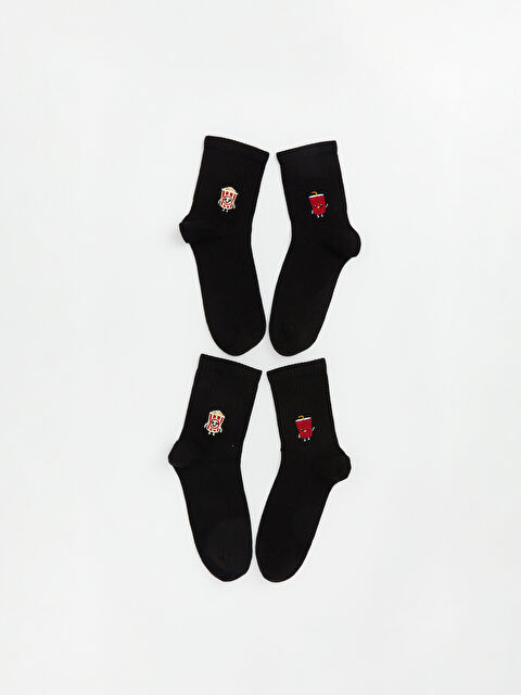 LCW ECO Nakışlı Kadın Soket Çorap 2'li - S6JE80Z8-CVL