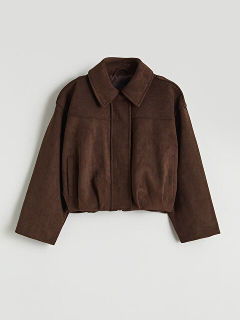 LCW Kids Süet Görünümlü Kız Çocuk Mont - S6JE88Z4-VY8