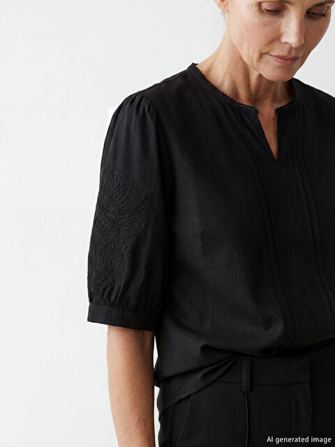 LCW Grace CRNA Bluza Žena - S6JF32Z8-CVL