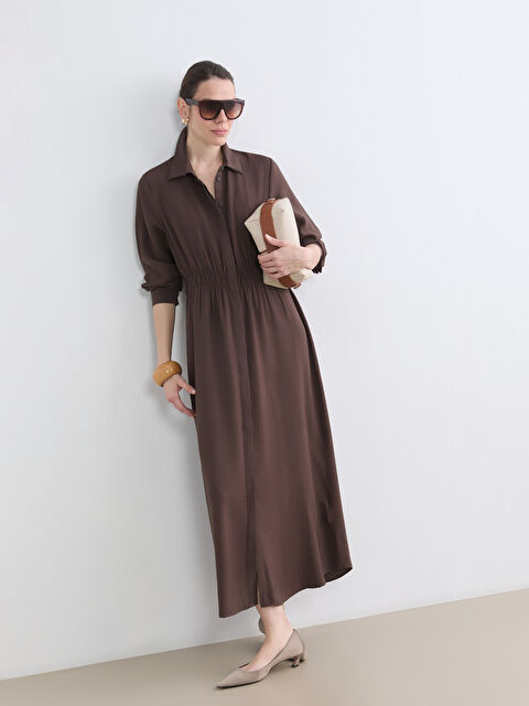 LCWAIKIKI Classic Belden Oturtmalı Gömlek Elbise - S6JF45Z8-JSE