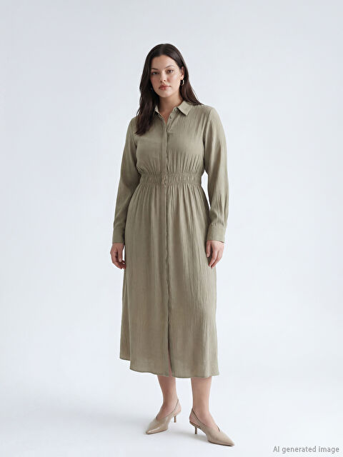 LCW EVERYDAY Belden Oturtmalı Gömlek Elbise