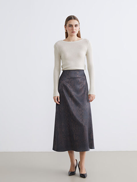 LCWAIKIKI Classic Desenli Saten Etek - S6JF48Z8-LQJ