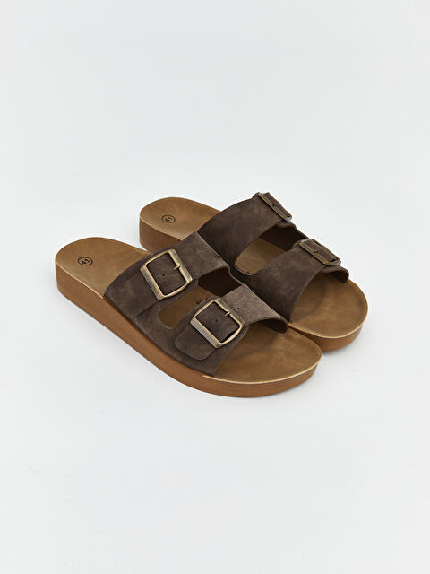 LCW STEPS Çift Tokalı Kalın Tabanlı Erkek Terlik - S6JF81Z8-2FH