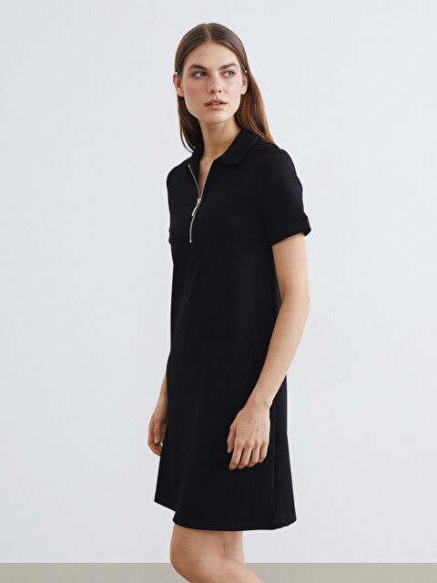 LCWAIKIKI Classic Polo Yaka Soft Touch Elbise - S6JF94Z8-CVL