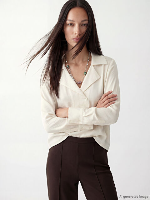 LCW STUDIO Gömlek Yaka Bluz - S6JF95Z8-R9J