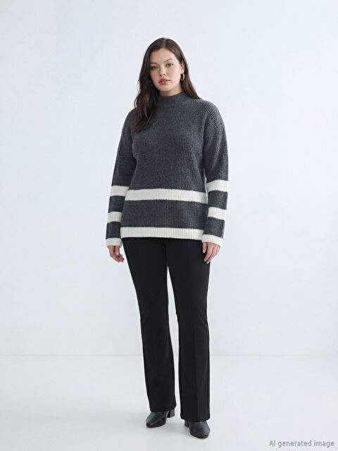 LCWAIKIKI Classic Өте тар пішімді клеш әйелдер шалбары - S6JH00Z8-CVL