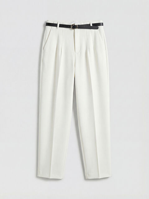 LCW Vision Beli Kemerli Kadın Pileli Kumaş Pantolon - S6JH11Z8-R9J