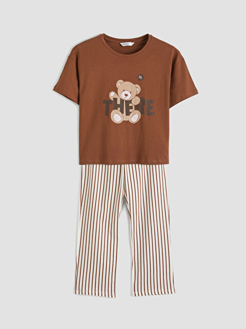 LCW Young Ayı Teddy Baskılı Kadın Pijama Takım - S6JH30Z8-LT6