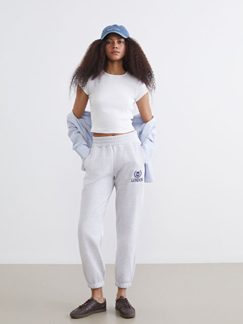 XSIDE London Nakışlı Kadın Kalın Jogger Eşofman Altı - S6JH51Z8-CY9