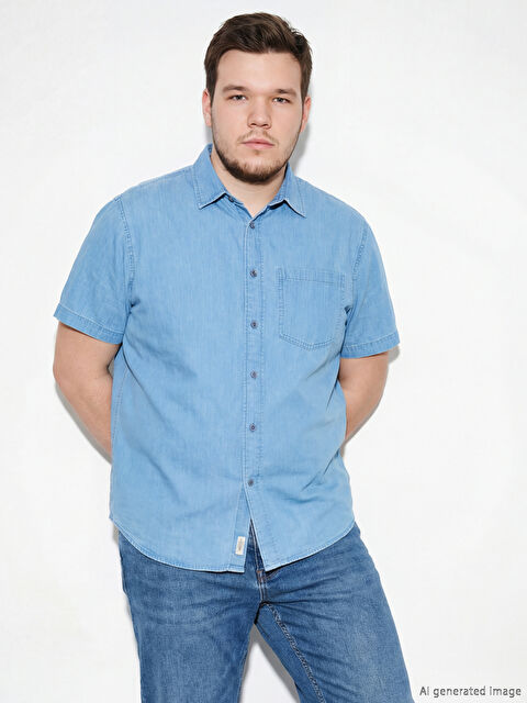 LCW Jeans Regular Fit Erkek Jean Gömlek