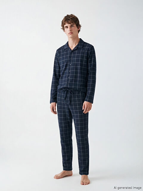 LC WAIKIKI Standart Kalıp Ekose Erkek Pijama Takımı - S6JI51Z8-LSJ