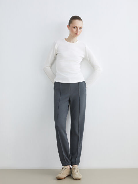 LCW ECO Beli Lastikli Soft Touch Kadın Jogger Eşofman Altı - S6JI78Z8-HEF