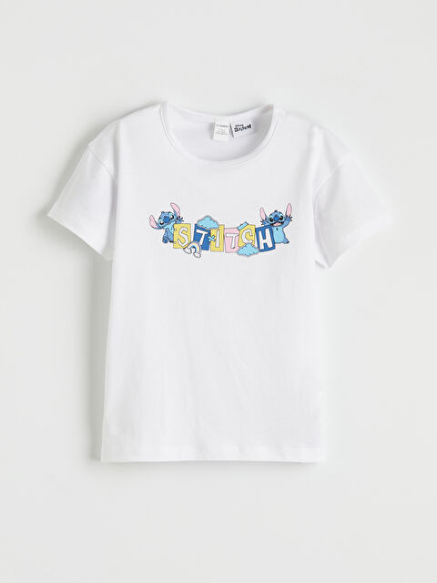 LCW Kids Girls' Lilo & Stitch Print Jersey T-Shirt - S6JJ65Z1-R9J