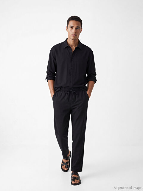 LCW Vision Standart Kalıp Beli Lastikli Erkek Pantolon