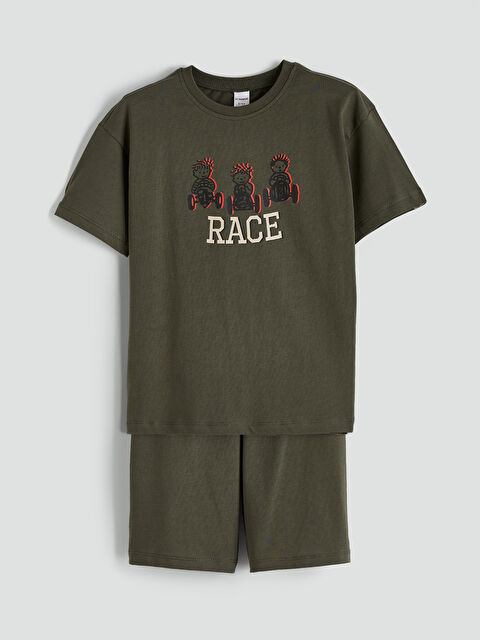 LCW Kids Baskılı Erkek Çocuk Şortlu Pijama Takımı - S6JK22Z1-ZQE