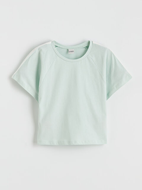 LCW ECO Bisiklet Yaka Reglan Kollu Kız Çocuk Tişört - S6JK58Z4-G3R