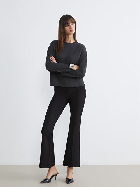 LCW Vision Ekstra Dar İspanyol Paça Kadın Pantolon - S6JK75Z8-CVL