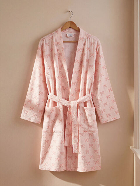 LCW HOME Fiyonk Desenli Kadın Bornoz