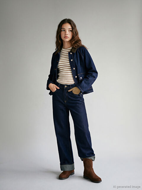 LCW Kids Regular Fit Kız Çocuk Jean Pantolon - S6JL08Z4-309