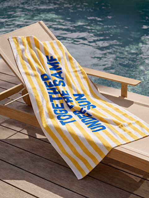 LCW ACCESSORIES Yazı Baskılı Kadın Plaj Havlusu 70x150 cm