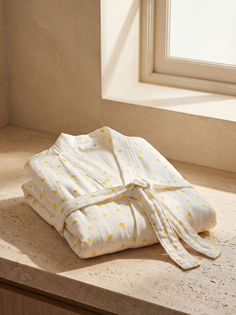 LCW HOME Limon Desenli Kadın Bornoz