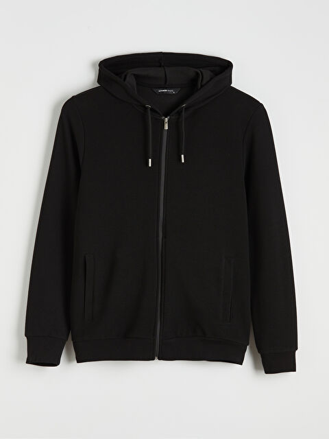 LCWAIKIKI Classic Kapüşonlu Erkek Fermuarlı Sweatshirt - S6JL76Z8-CVL