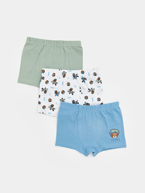 LCW Kids Ayı Teddy Baskılı Erkek Çocuk Boxer 3'lü - S6JM29Z1-LU7