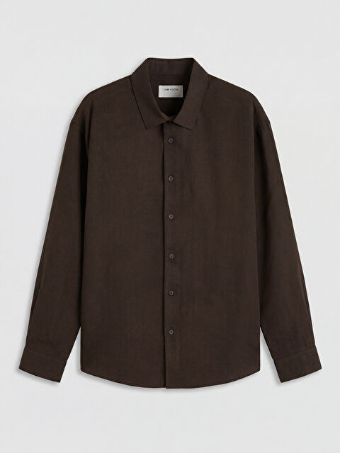 LCW Vision Regular Fit Erkek Armürlü Gömlek	 - S6JM93Z8-HCW