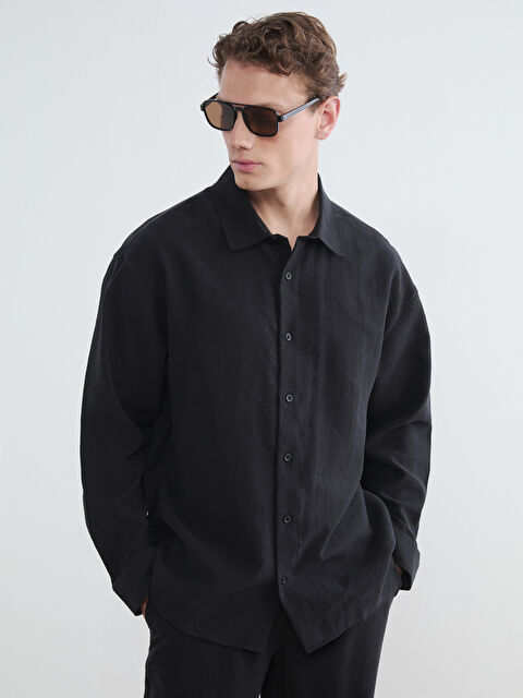 LCW Vision Regular Fit Erkek Armürlü Gömlek	