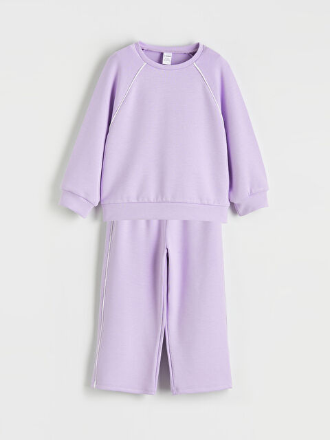 LCW Kids Bisiklet Yaka Kız Çocuk Sweatshirt ve Eşofman Altı - S6JN34Z1-G0W