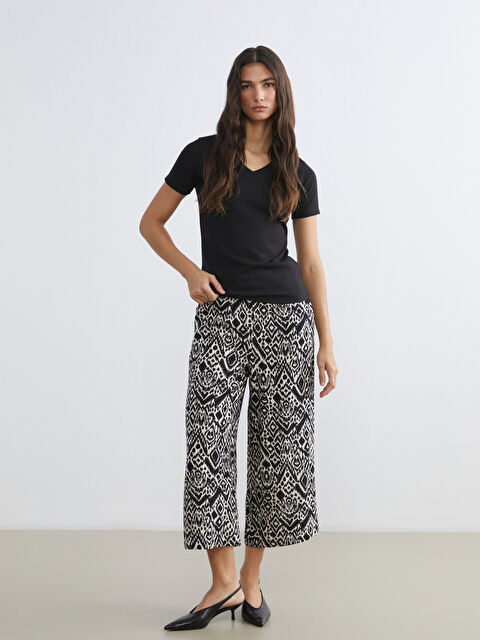 LCW ECO Beli Lastikli Desenli Kadın Kapri - S6JO04Z8-LQJ