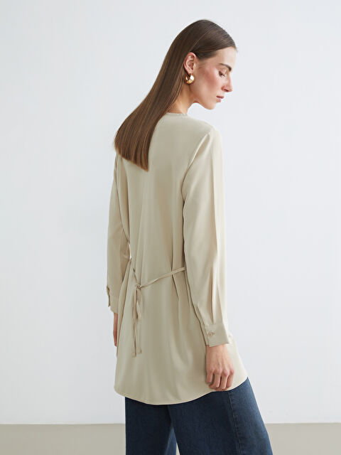 LCW ECO Bisiklet Yaka Bağlama Detaylı Kadın Tunik	 - S6JO05Z8-15U