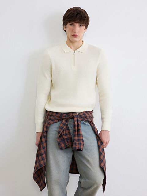 XSIDE Polo Yaka Erkek Triko Kazak - S6JO17Z8-EEW