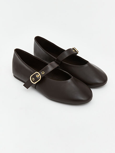 LCW STEPS Deri Görünümlü Kadın Babet  - S6JO24Z8-HSK