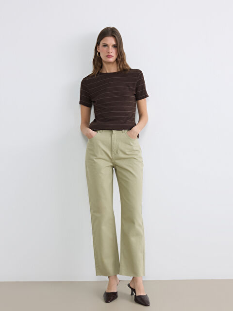 LCW ECO Regular Fit Kadın Gabardin Pantolon - S6JO33Z8-1X7