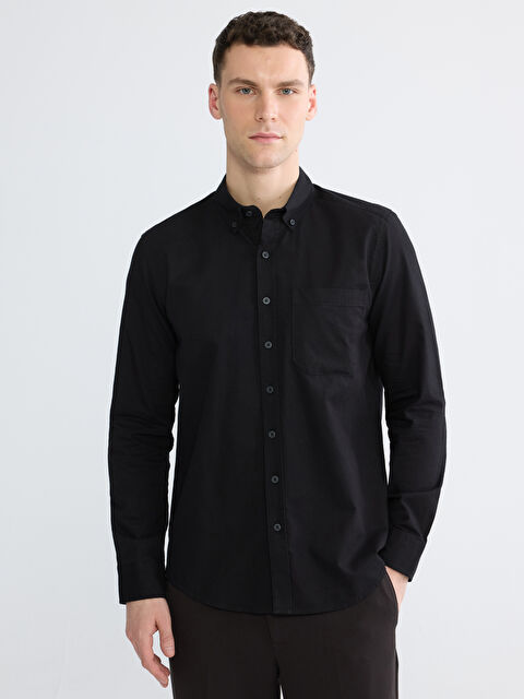 LCWAIKIKI Classic Regular Fit Gabardin Erkek Gömlek - S6JO80Z8-CVL