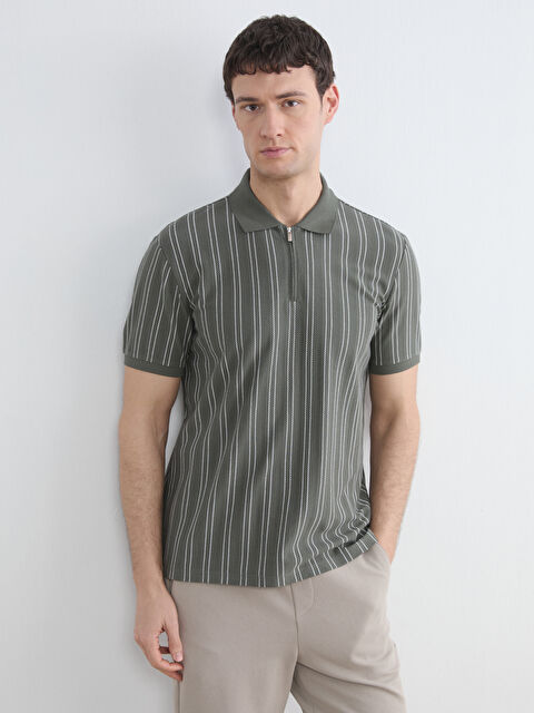 LCW Vision Polo Yaka Çizgili Erkek Tişört		
 - S6JO91Z8-LFT