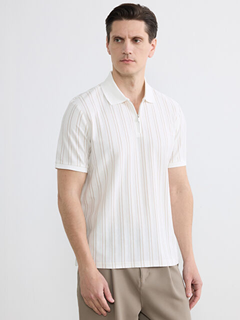 LCW Vision Polo Yaka Çizgili Erkek Tişört		
 - S6JO91Z8-R9J