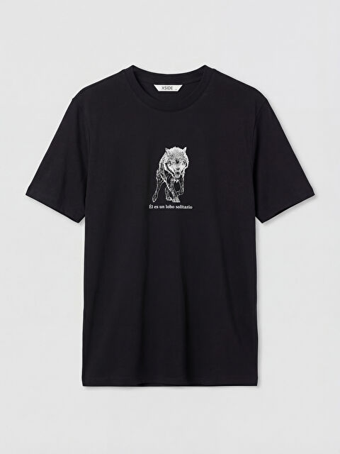 XSIDE Bisiklet Yaka Baskılı Erkek Tişört - S6JO97Z8-CVL