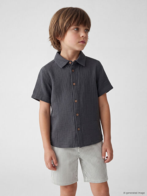 LCW Kids Erkek Çocuk Müslin Gömlek