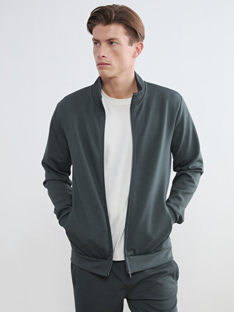 SOUTHBLUE Dik Yaka Erkek Fermuarlı Sweatshirt - S6JP15Z8-HKT